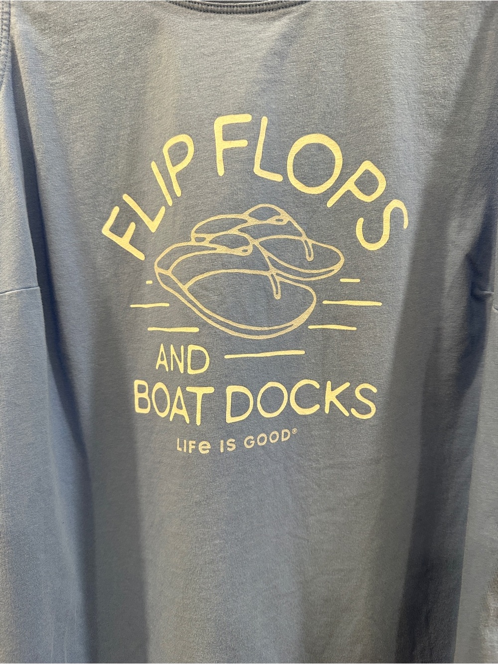 Life is good Flip Flops & Boat Docks Crusher Tank size XXL GUC - Picture 3 of 5